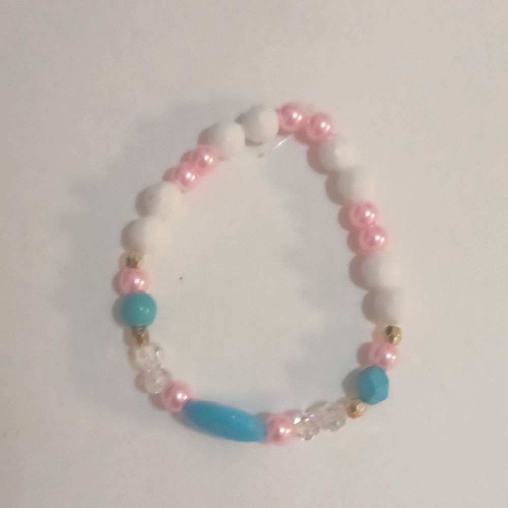 Sparkling pink and blue bracelet